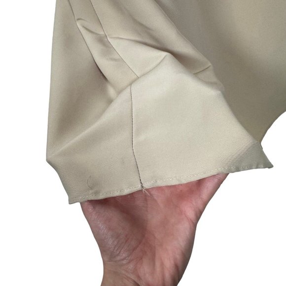 Size 8 CECILY Brown Champagne Beige Beaded Dress - Picture 8 of 15